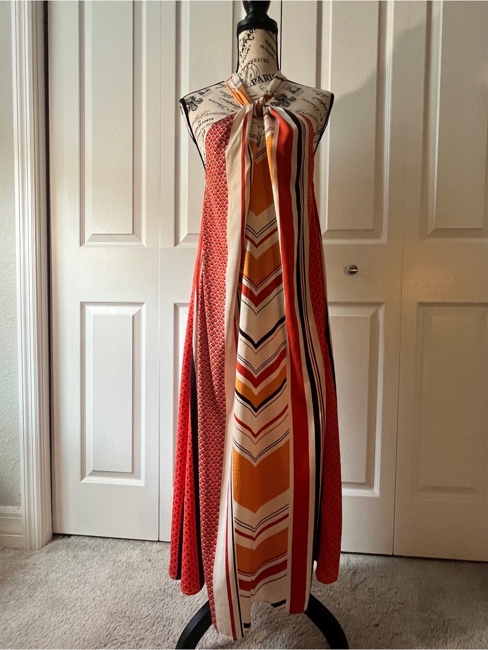 Banana Republic printed halter dress